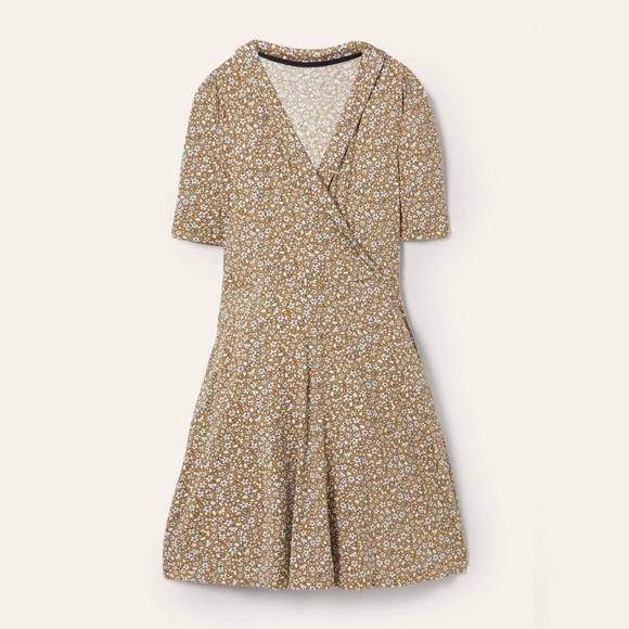 Boden Fixed Wrap Jersey Dress in Brioche Blooming Bud Floral Print, Size US 12L - Picture 5 of 11